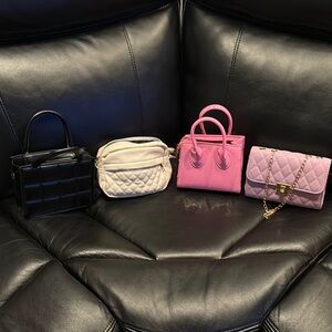 Elegant Women's Bag Collection - Black, Cream, Pink